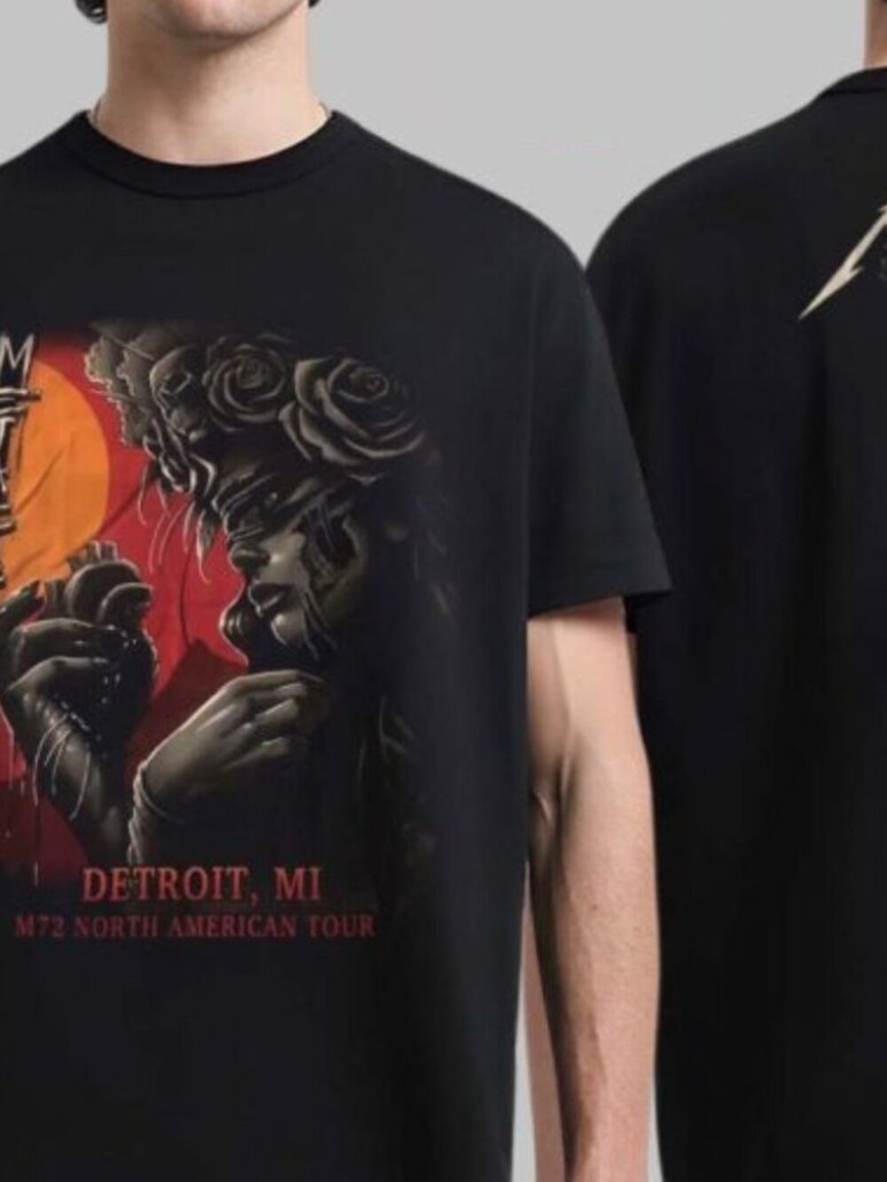 Metallica M72 Detroit Michigan Night 2 Merch Tee At Ford Field M72 T-Shirt